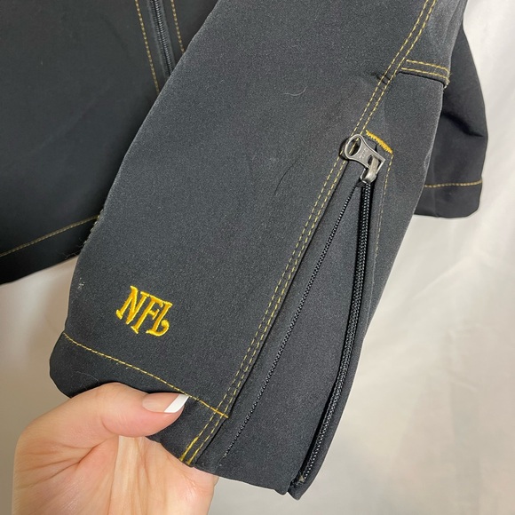 Pittsburgh Steelers Women's Black Team Weather Tech Jacket - Picture 4 of 6